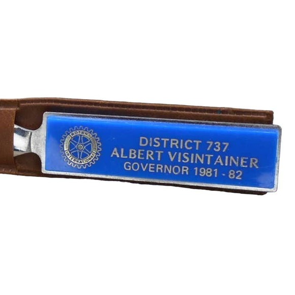 Rotary District 737 Governor Letter Opener w/Case 1981-82 Vintage - Picture 1 of 5